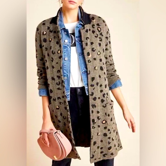 NWT Anthropologie Aldomartins Leopard Aldo Martins Knit...